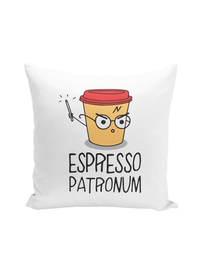 Harry Potter Quote Printed Decorative Pillow White/Yellow/Red 16x16cm - Image 1