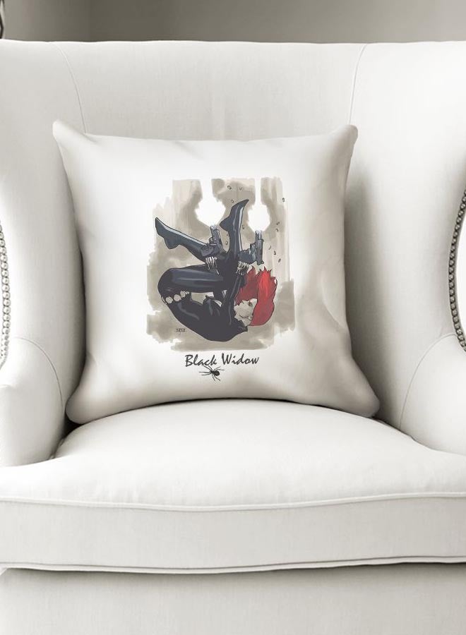 Avengers Themed Throw Pillow White/Grey/Black 16x16inch - Image 3