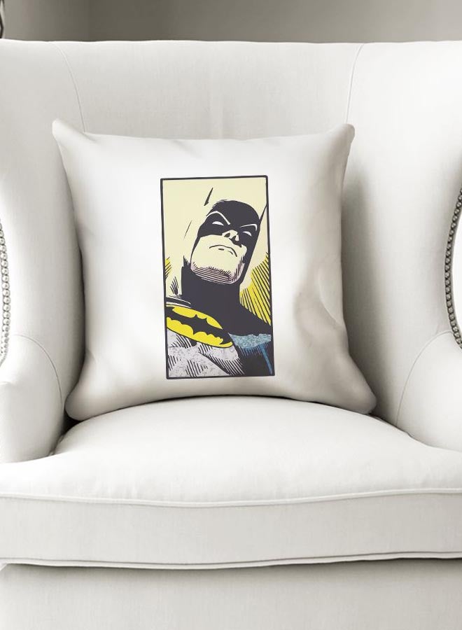 Batman Printed Decorative Pillow White/Blue/Yellow 16x16inch - Image 3