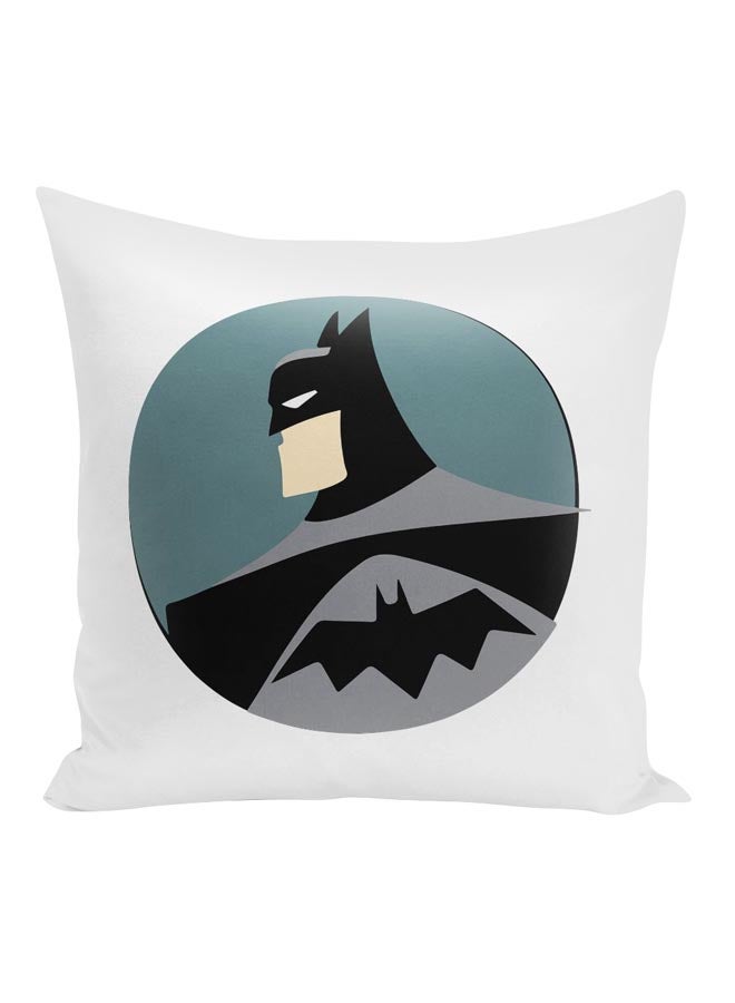 Batman Printed Decorative Pillow White/Blue/Black 16x16inch - Image 1