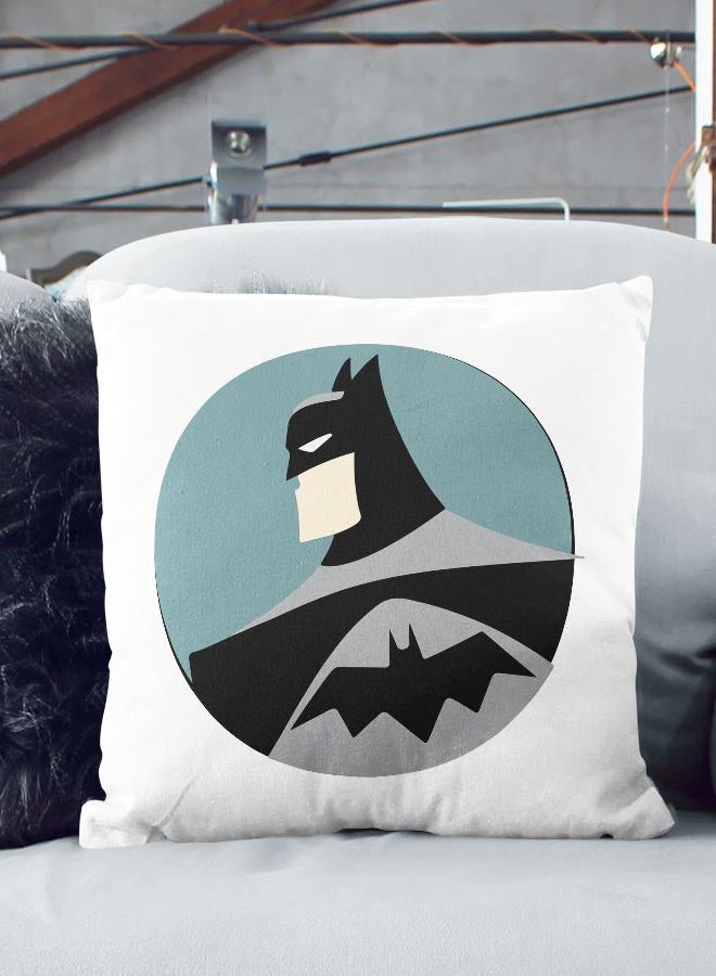 Batman Printed Decorative Pillow White/Blue/Black 16x16inch - Image 2