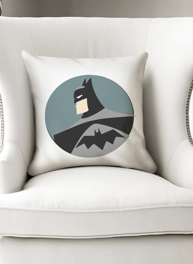 Batman Printed Decorative Pillow White/Blue/Black 16x16inch - Image 3