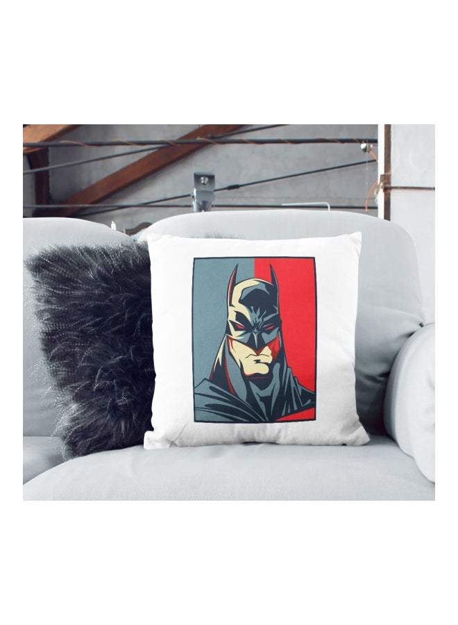 Batman Printed Decorative Pillow White/Red/Blue 16x16inch - Image 2