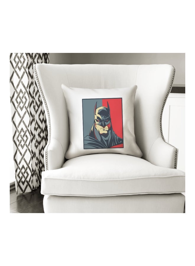 Batman Printed Decorative Pillow White/Red/Blue 16x16inch - Image 3