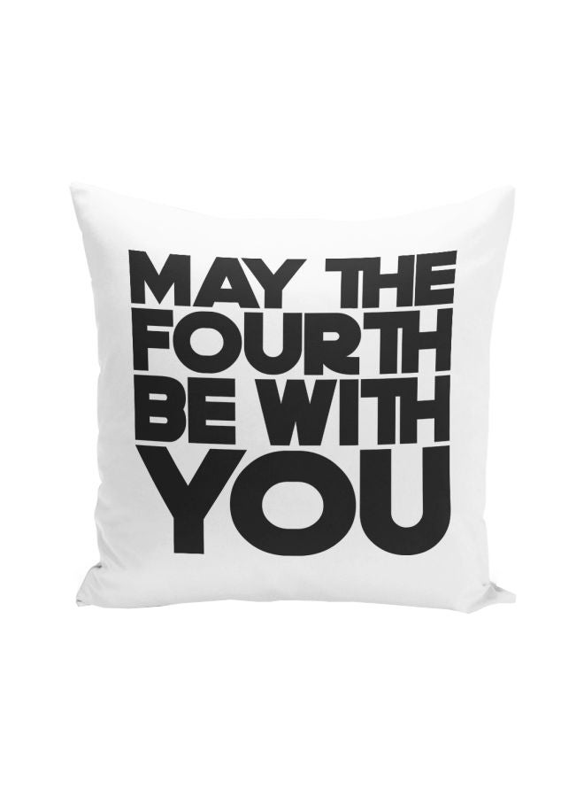 Star Wars Printed Decorative Pillow Black/White 16x16inch - Image 1
