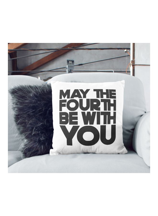 Star Wars Printed Decorative Pillow Black/White 16x16inch - Image 2