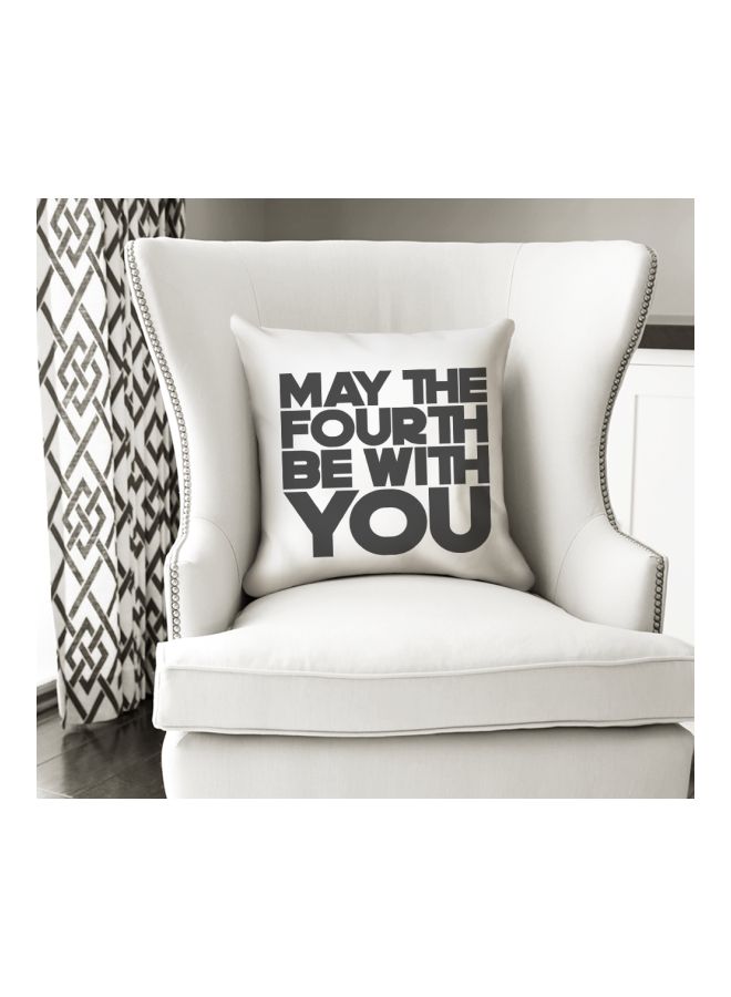Star Wars Printed Decorative Pillow Black/White 16x16inch - Image 3