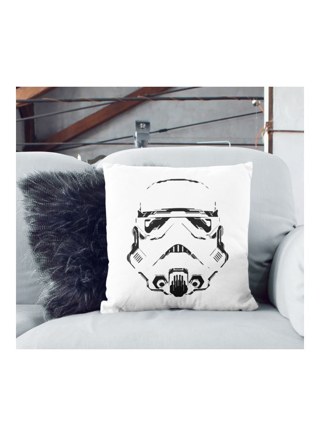 Star Wars Printed Decorative Pillow Black/White 16x16inch - Image 2