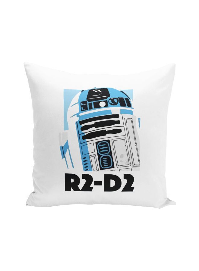 وسادة زينة بطبعة مستوحاة من سلسلة أفلام "Star Wars" أزرق/أسود/أبيض 16x16بوصة - Image 1