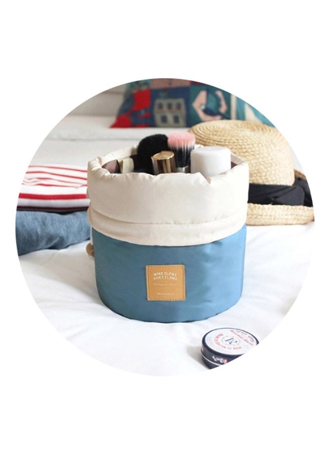 كول بيبي حقيبة مستحضرات تجميل أسطوانية محمولة قابلة للطي ومتعددة الاستخدامات ذات سعة كبيرة أزرق - Image 2