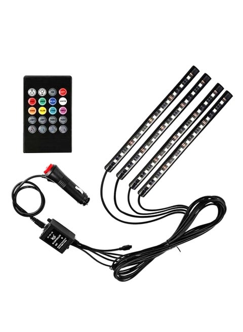 مجموعة شرائط ضوء LED للسيارة مكونة من 4 قطع