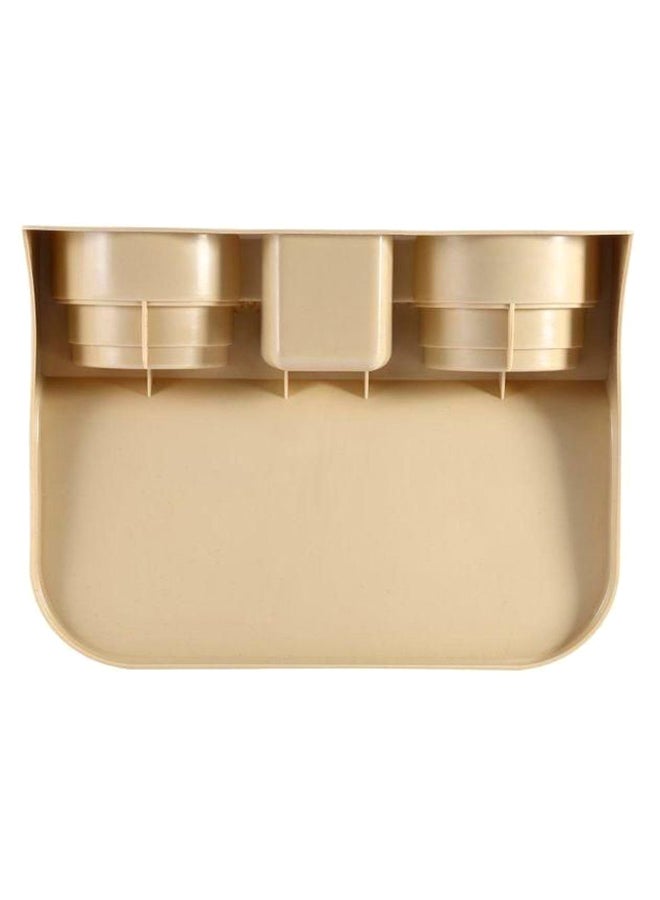 حامل كوب ووحدة تنظيم للسيارة لون بيج