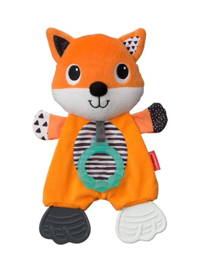 infantino Cuddly Teether Fox - 0+ Months, Orange/Black