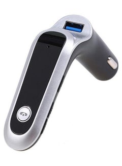 Bluetooth Wireless FM Transmitter Modulator Car Charger Black/Silver