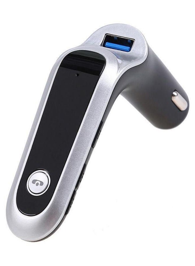 Generic - Bluetooth Wireless FM Transmitter Modulator Car Charger Black/Silver - Image 1