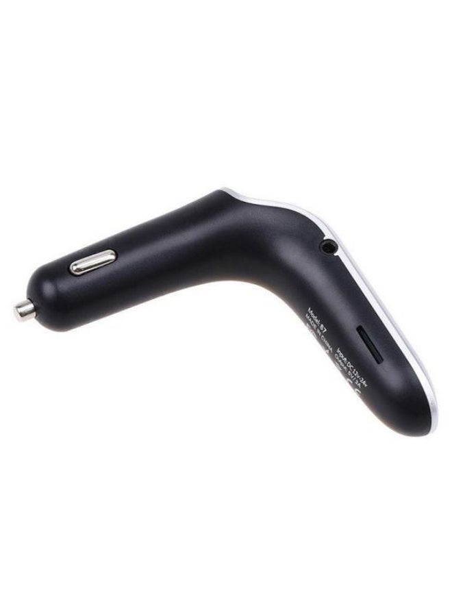 Generic - Bluetooth Wireless FM Transmitter Modulator Car Charger Black/Silver - Image 1