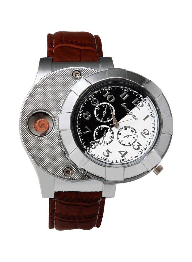 هوايو ساعة يد مزودة بقداحة للرجال