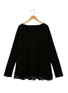 Irregular Hem Tunic Black