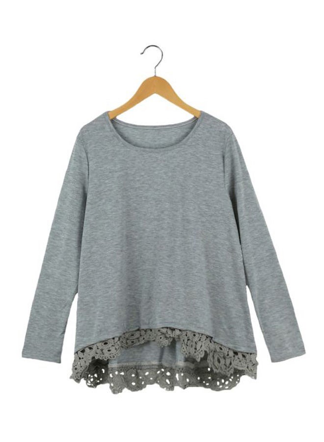Irregular Hem Tunic Grey - Image 1