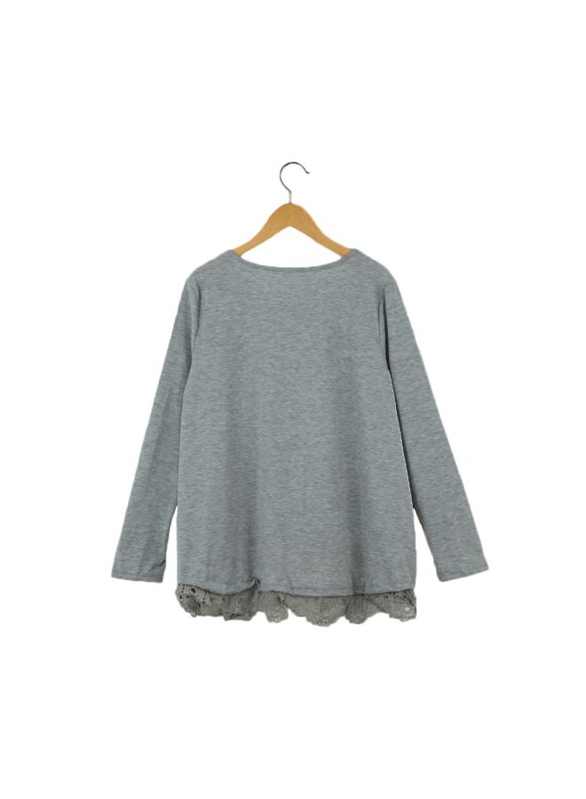Irregular Hem Tunic Grey - Image 2