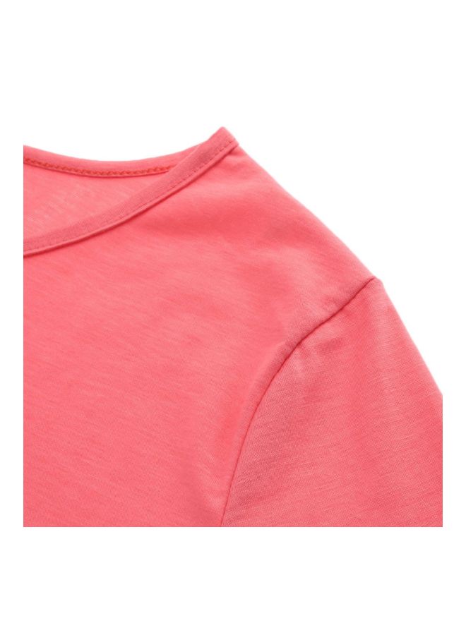 تونيك بحافة غير منتظمة وردي - Image 4