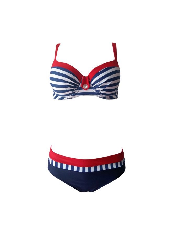 2-Piece Bikini Blue/Red - Image 1