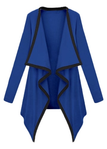 Generic Long Sleeves Cardigan Blue/Black  - Image 4