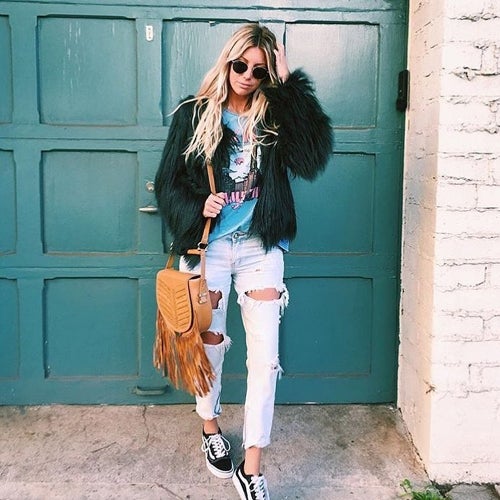 Long Sleeves Fur Jacket Green - Image 5