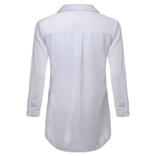 فستان بكم طويل أبيض - Image 3