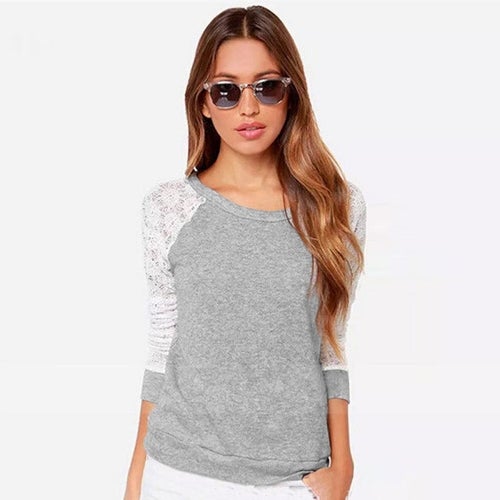 Long Sleeves T-shirt Grey/White  - Image 5