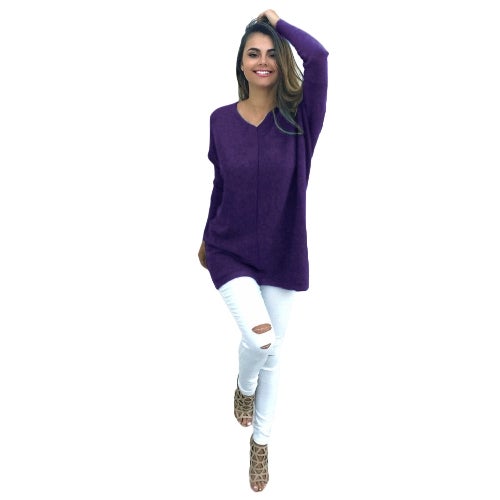V-Neck Pullover Purple  - Image 1