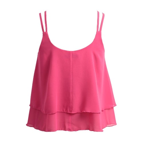 Sleeveless Double Layer Blouse Pink  - Image 4