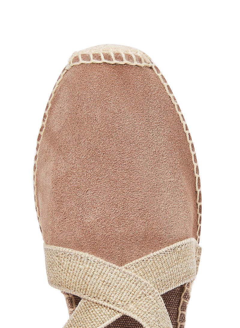 Toni Pons - Tona Suede Elastic Strap Wedge Espadrille Brownish Grey - Image 1