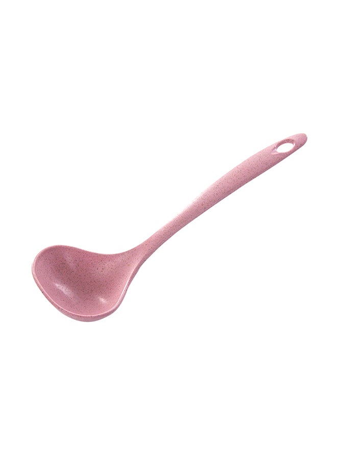 JOYHM Wheat Straw Spoon With Long Handle Pink