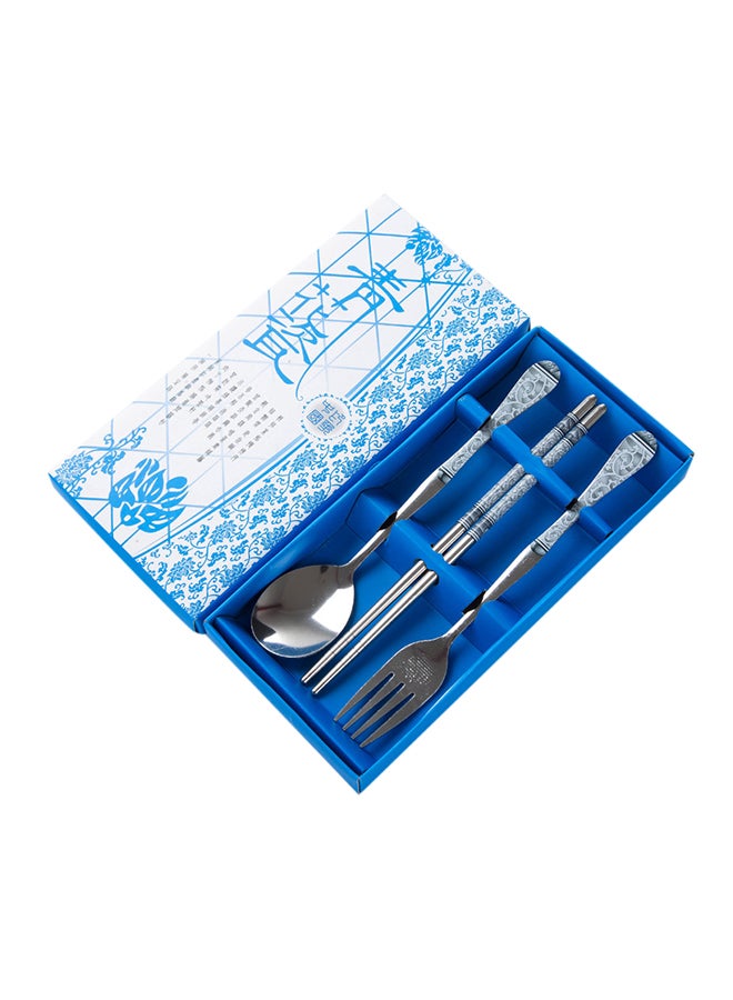 JOYHM Creative Stainless Steel Tableware Sets Blue 