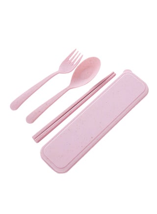 Creative Wheat Straw Tableware Three Sets Pink - v1555331553/N23719904A_1