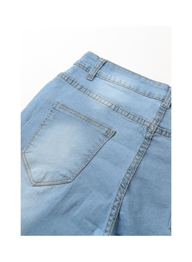 جينز على الخصر أزرق - Image 3