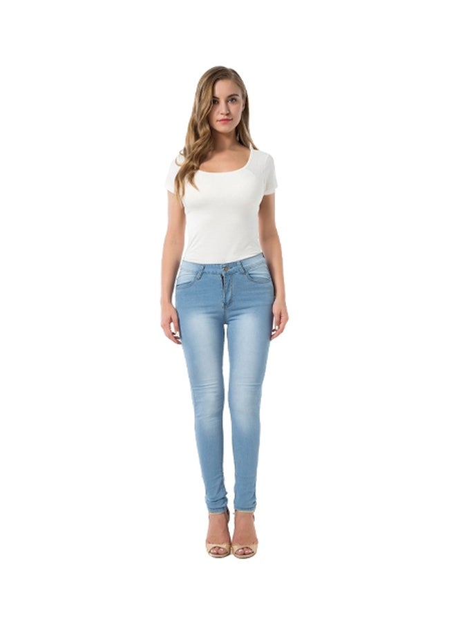 جينز على الخصر أزرق - Image 4