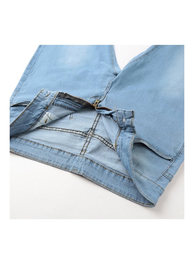 جينز على الخصر أزرق - Image 5