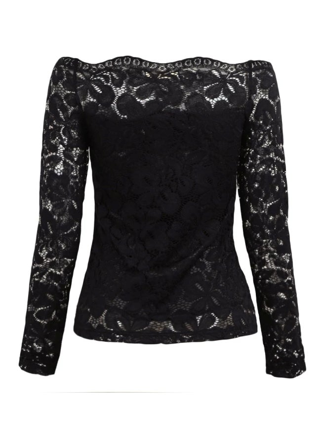 Off Shoulder Blouse Black  - Image 2