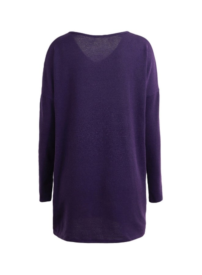 V-Neck Pullover Purple  - Image 4