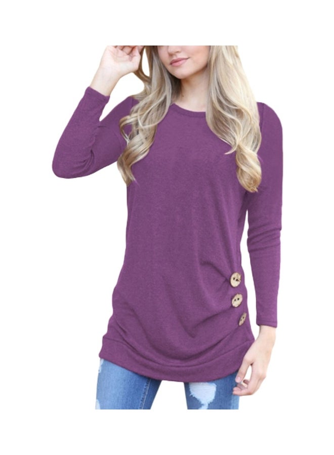 Long Sleeves T-Shirt Purple  - Image 1