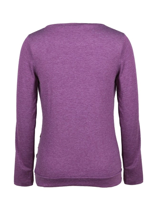Long Sleeves T-Shirt Purple  - Image 2
