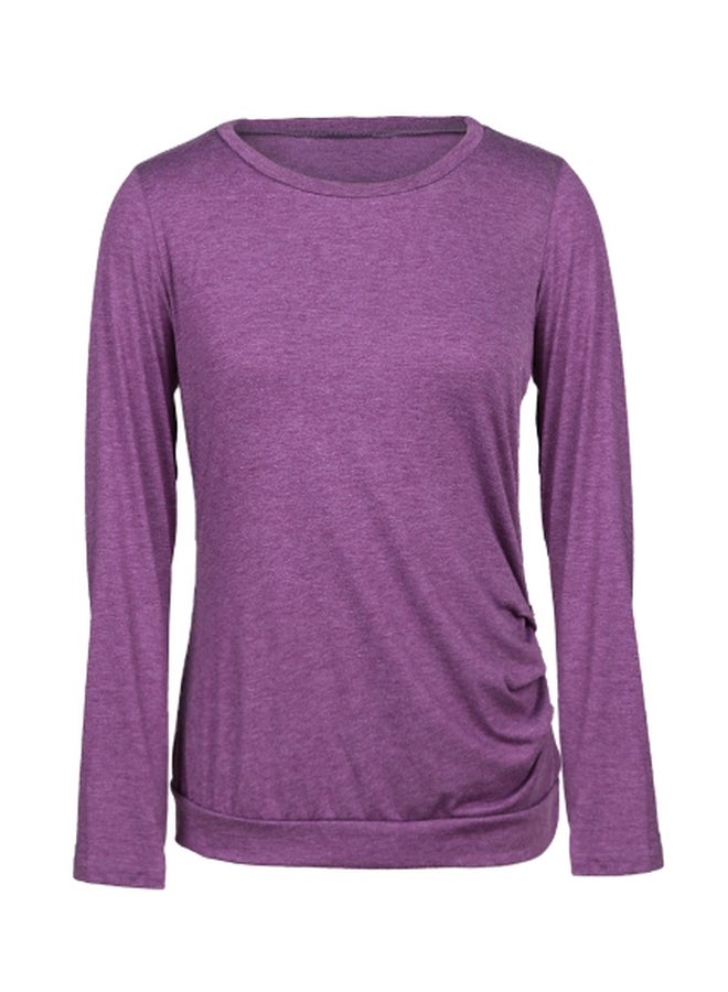 Long Sleeves T-Shirt Purple  - Image 3