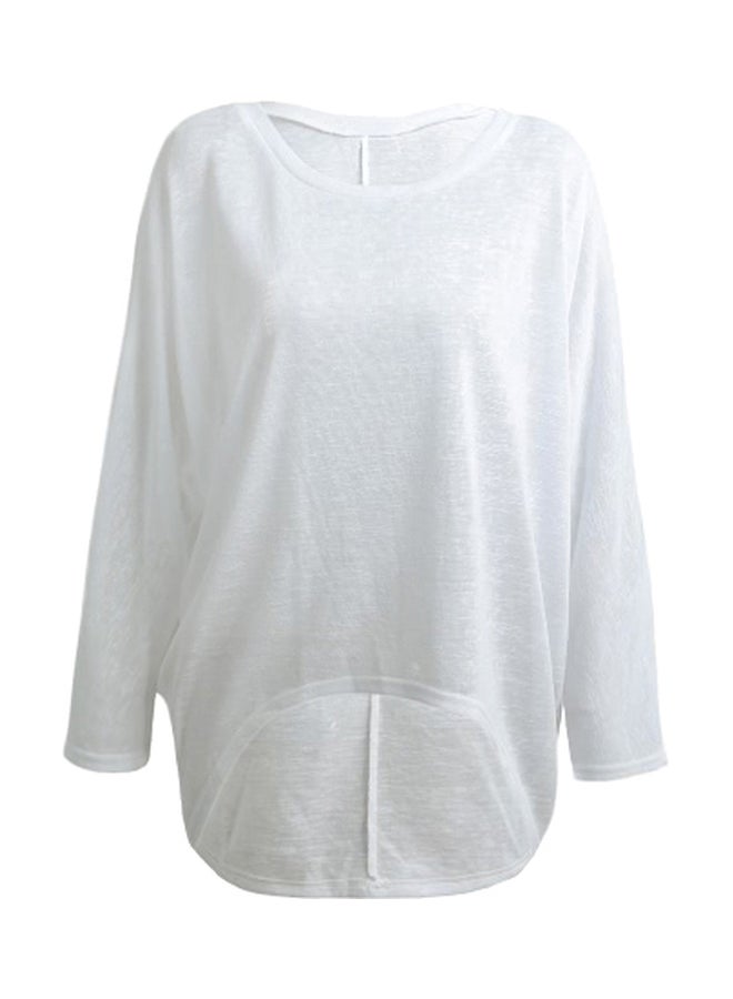 Long Sleeves Blouse White - Image 1