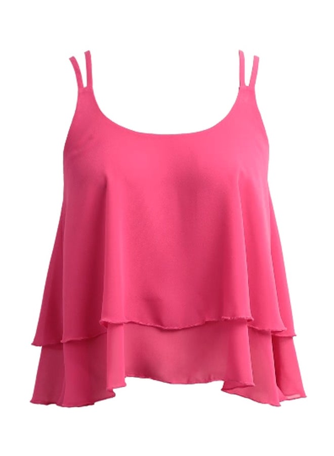 Sleeveless Double Layer Blouse Pink  - Image 1