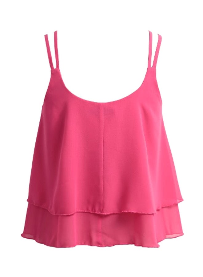 Sleeveless Double Layer Blouse Pink  - Image 3