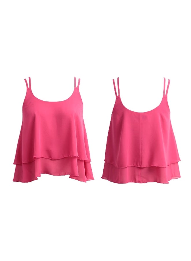 Sleeveless Double Layer Blouse Pink  - Image 5
