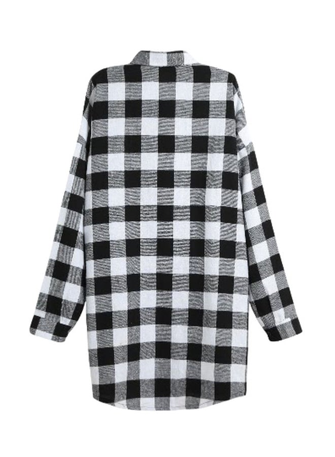 Casual Plaid Shirt Black/White  - Image 2