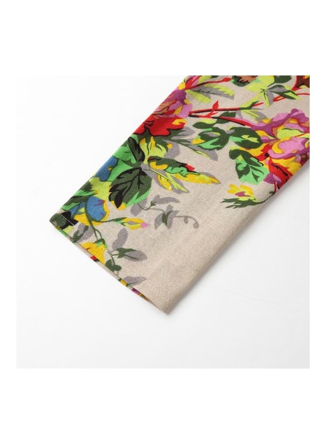 Long Sleeves Floral Dress Grey - Image 3